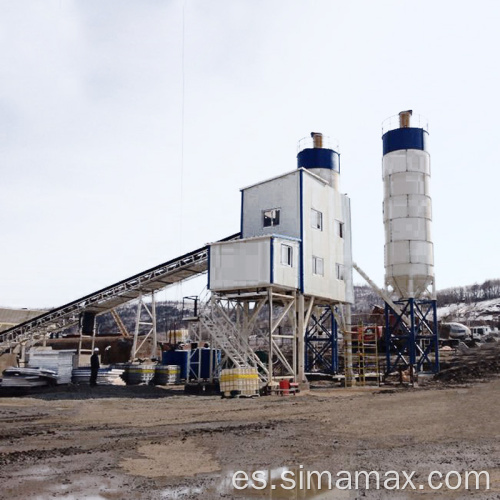 Planta de hormigón estacionaria para la construcción de carreteras / casas